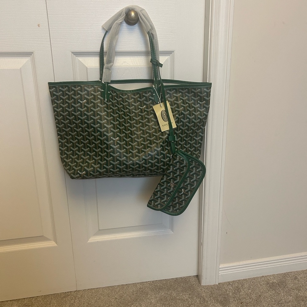 Green Patterned Tote Bag